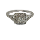 Bague de fiançailles 0,52ct or blanc 10k SR10677