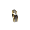 10k Wedding band Yellow Gold white gold 2 tons