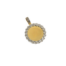 10k 0.55ct SI Diamond Memory Round Pendant With Big Stones