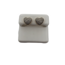 0.55ct Big Heart Diamonds Earrings  10k Yellow Gold Se9973