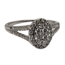 Diamant Bague 0.50ct en or blanc 14k skr21963-50
