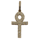 Cross-of-life 1.06ct Gold Pendant in 10k Gold SP 10717