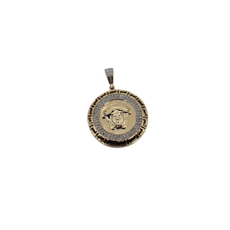 Medaillon medusa 0.50ct Diamond Pendant in 10k Gold DP-003