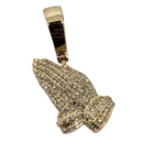 Prayer-hand 0.35ct Gold Pendant in 10k Gold SP 10908