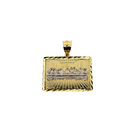 10k Rectangular DuoColor Last Supper Pendant