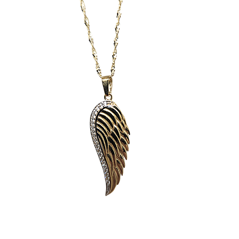 Wing Necklace in 10k gold