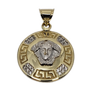 2 Tone medusa Yellow Gold 10K VP-044