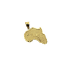 Pendentif carte d'Afrique en or jaune 10K
