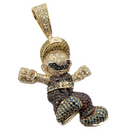 Mario 0.5ct Pendentif en or 10k SP 11386