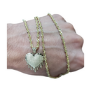 Torsade laser cut en or 10kt + Dripping Heart en or 10 karat LA504