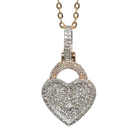 0.47ct Coeur verrouillé en or rose 10k