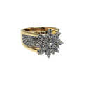 10k 0.08ct + 0.92ct Bague de fiançailles