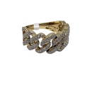 10k Bague Miami cuban link 0.98ct Diamond Ring NEW