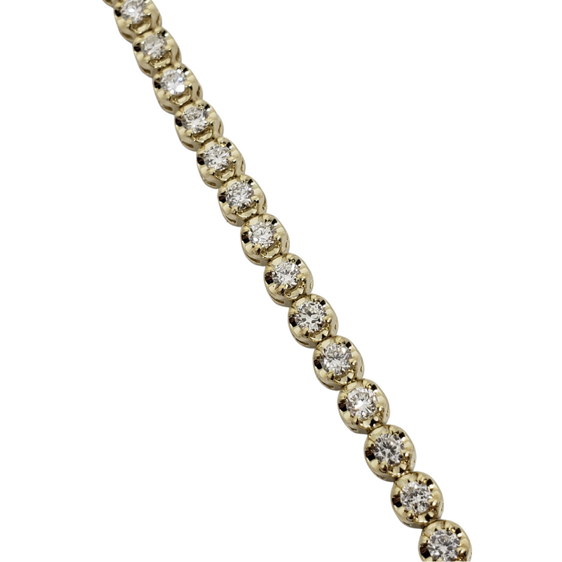 14k 2.60ct Yellow Gold Tennis Bracelet for her