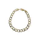 8mm 10k Hand Made Diamond cut Bracelet
