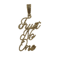 10k Trust No One Pendant 1.35ct Diamonds NEW