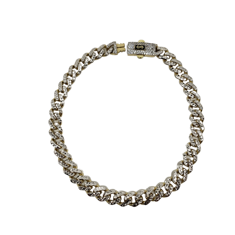 6mm Monaco Bracelet Diamants Or 10k Nouveau