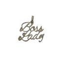 BOSS LADY Custom Pendant 1.20ct of diamonds 10k Gold NEW