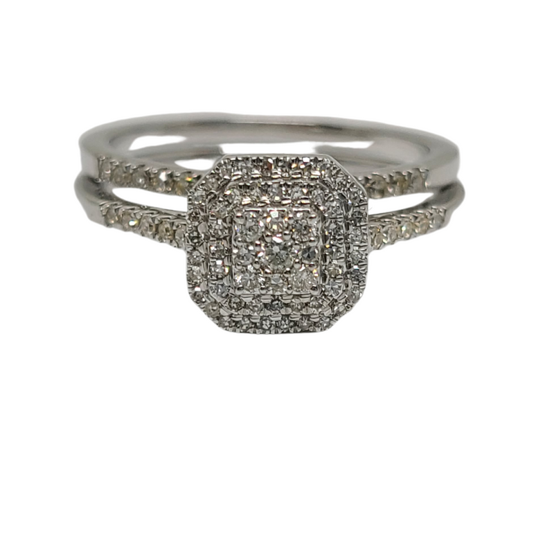 0.35ct Engagement ring 10k White Gold SR8965