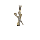 Barber Cut 0.40ct of diamonds 10k Gold NEW