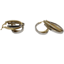 10K 2 tons  Gold medusa Earring NEW