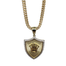 10k Diamond Cut Franco Chain With Rolly Pendant