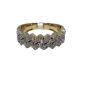 10k 8mm Monaco 0.59ct Diamond Ring NEW