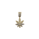 10k Weed Leaf Pendant