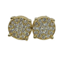 Boucle d'oreille avec diamant rond 0,48ct en or jaune 10k