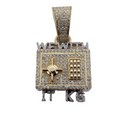 Pendentif personnalisé Coffre-fort 3,00ct diamants Or massif 10 carats GCLA-003