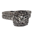 Diamant Bague 1.00ct Or blanc 14k SKR20634-100N