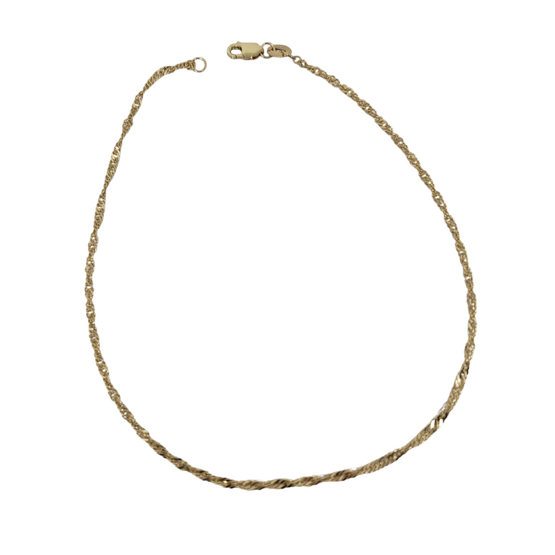 10k singapour yellow gold Ankle chain