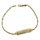 Singapour Chain Bracelet bébé en or jaune 10K BABY-003