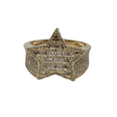 10k Star Ring 1.33ct Baguettes of Diamonds NEW