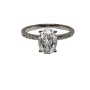 14k 1.00 Ct Oval Center Diamond - Engagement Ring