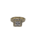 10k Halo Square Ring