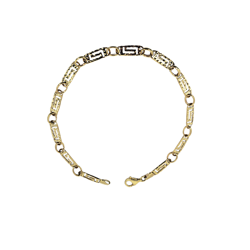 10k Yellow Gold Greek Design Bracelet