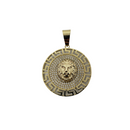 Medusa lion Yellow Gold  Pendant 10K