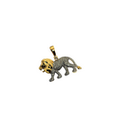10k 0.64ct SI Diamond Walking Lion Pendant