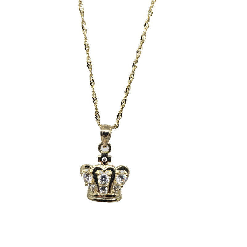 10k Queen Crown Necklace