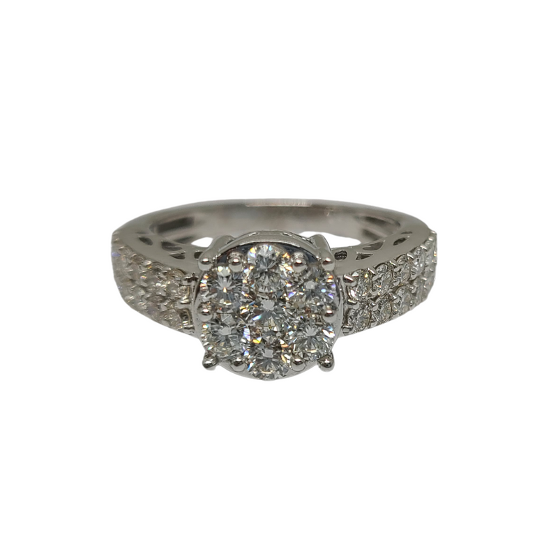 14k Luxury Love5 Ring 1.55ct VS Diamonds