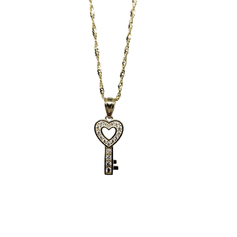 10k Key Necklace New