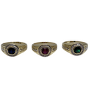 Round colorful  Ring 10k Gold New