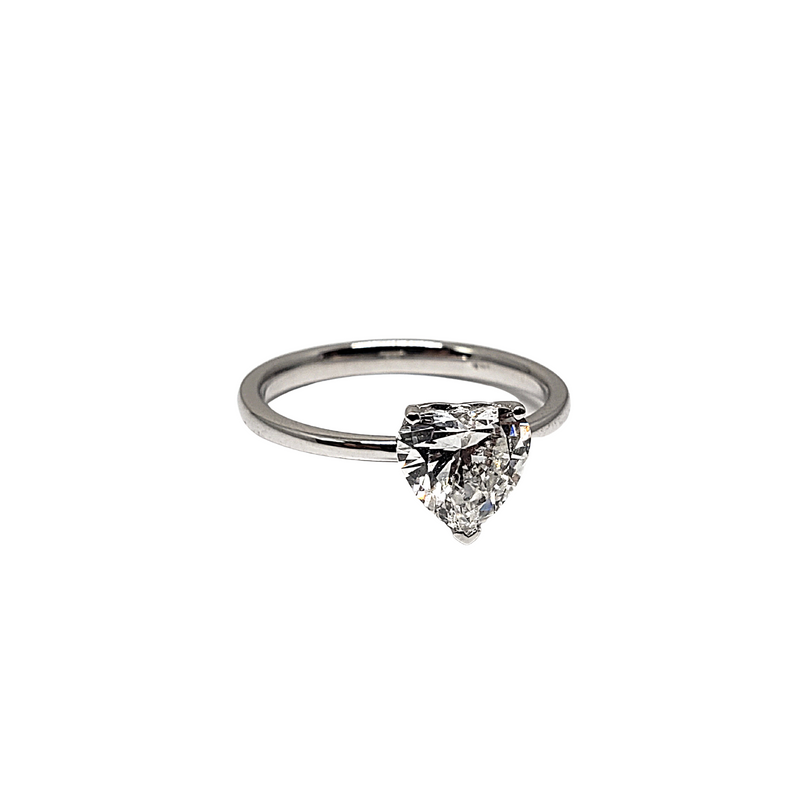 1.00ct 14K Lab Heart Diamond Engagement Ring