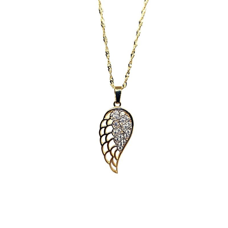 Wing Necklace in 10k gold hrt-508