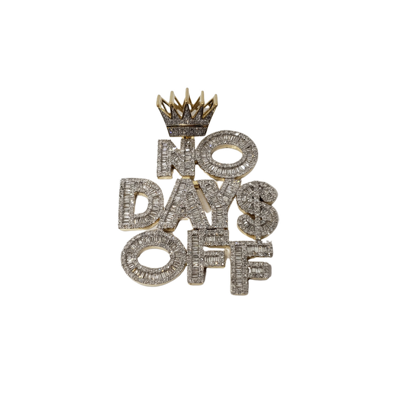 10k 3.00ct SI Diamond custom Crown No Days Off Pendant