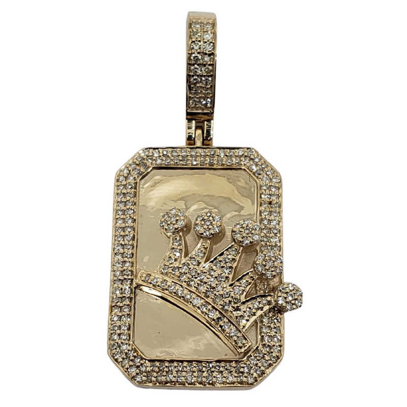 Crown 0.74ct Gold Pendant in 10k Gold SP 10300