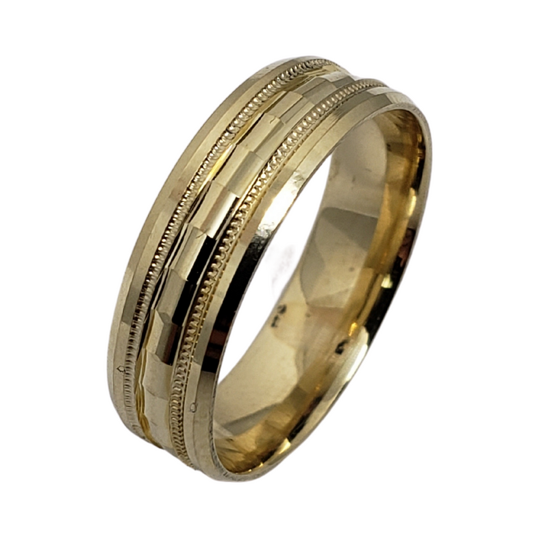 Wedding Band Ring in 10k Yellow Gold WGB-005