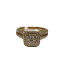 14k 1.00ct VS Halo Ring Yellow Gold