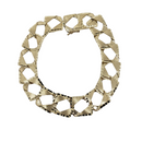 14mm Casting Diamond Cut Bracelet 10K Yellow Gold Bracelet for Men ALM-002